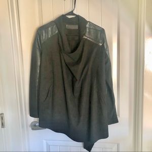 Blank NYC suede draped jacket